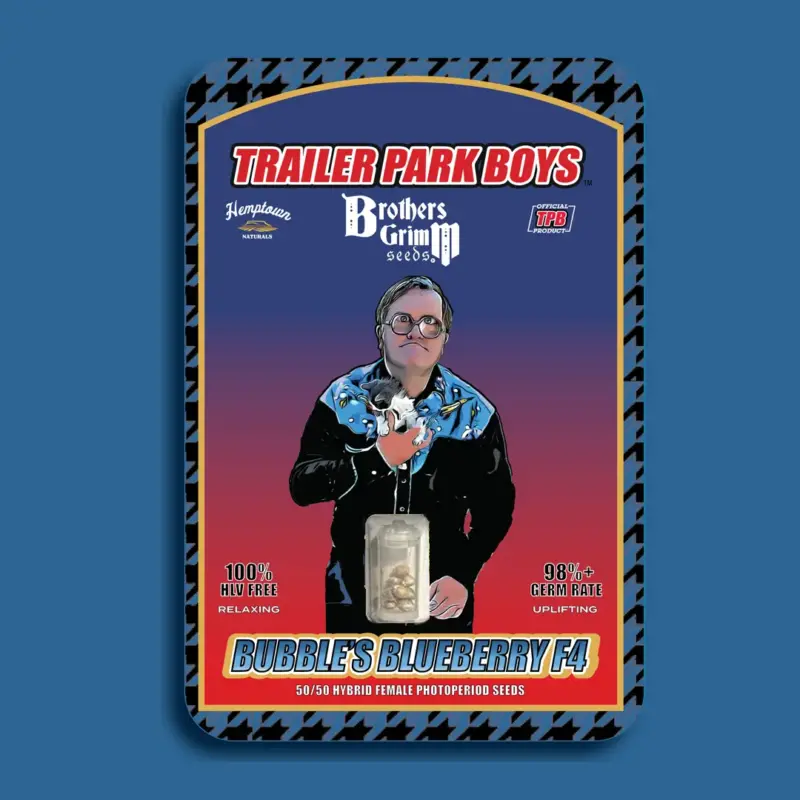 Brothers Grimm, Hemptown, Trailer Park Boys Collab > Bubble's Blueberry F4 Cannabis Seeds