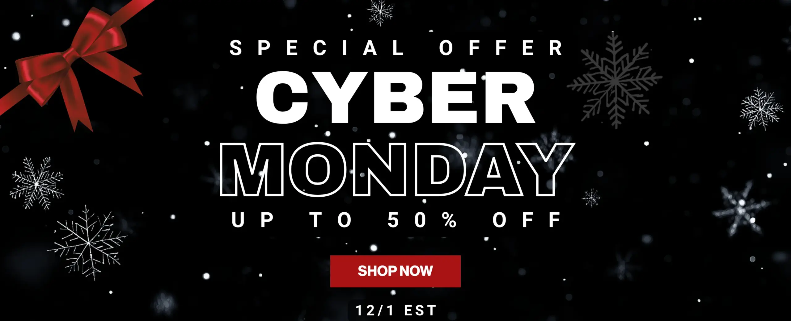Cyber Monday Desktop Banner