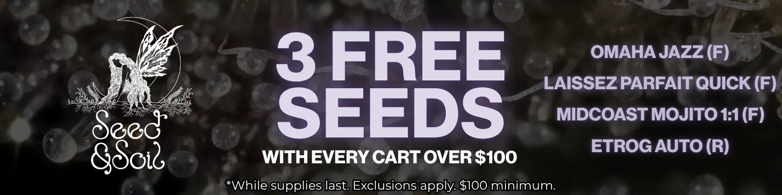 Seed & Soil Sitewide Offer Banner