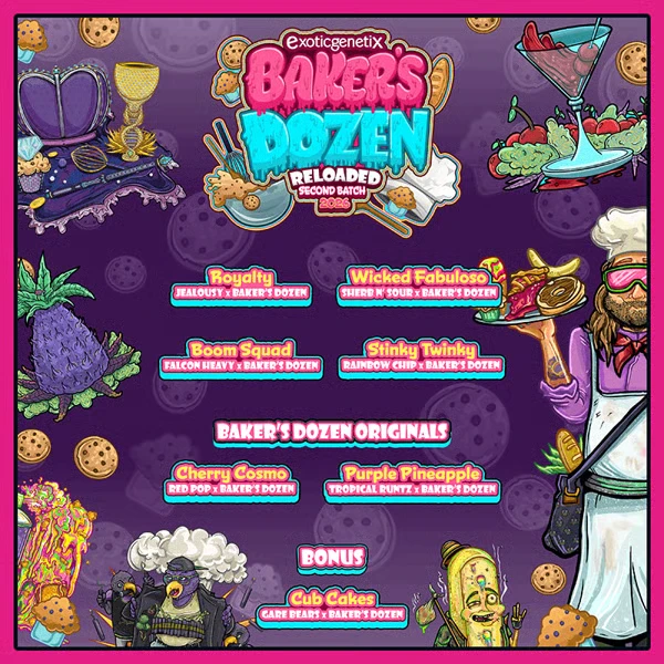 Exotic Genetix Baker's Dozen Reloaded Special Batch Cannabis Seeds by Exotic Genetix