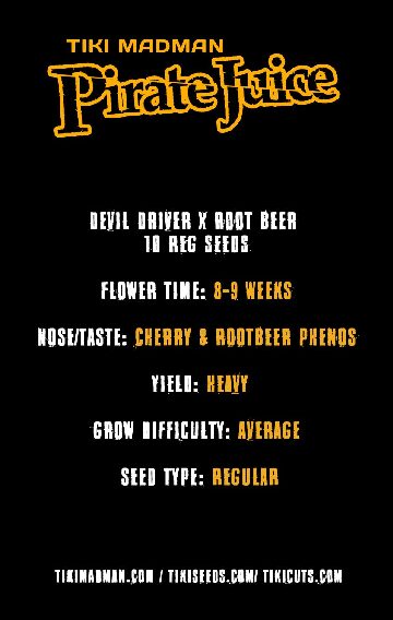 Pirate Juice Cannabis Seeds by Tiki Madman Seeds