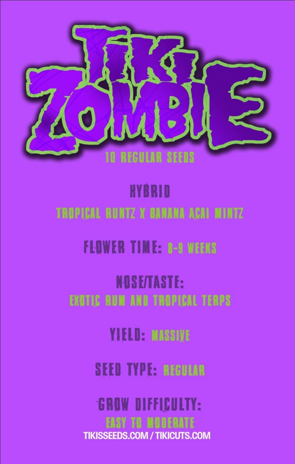 Tiki Zombie Cannabis Seeds by Tiki Madman