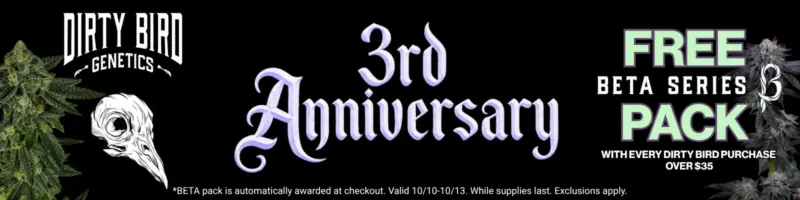 Dirty Bird Genetics 3rd Anniversary Special Banner